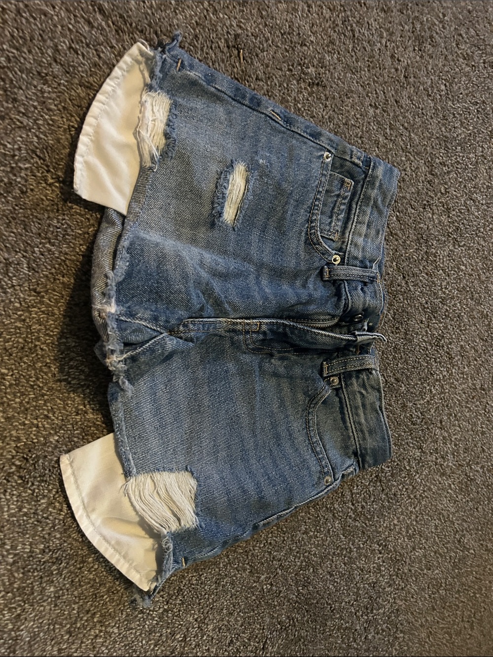 Old Navy Distressed Denim Shorts in Blue Wash